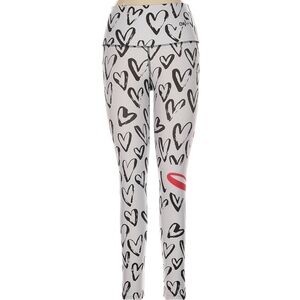 Chic Heart Patterned Women's Leggings one size, measurements included